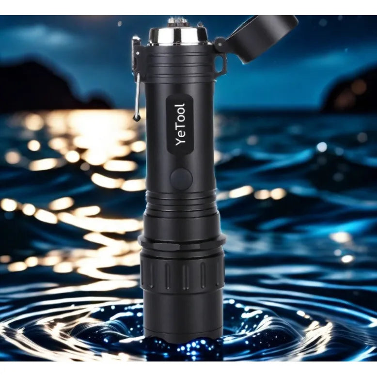 🎁【Najprodavaniji novi proizvodi】 🔦 2-u-1 baterijska lampa za samoobranu s lukom | Zaštita od agresora, punjiva i višenamjenska! 🛡️💪