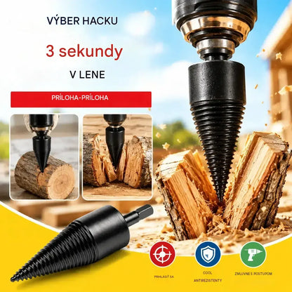 🔥【32 mm vrták na štiepanie dreva + 3 typy stopiek】⚙️ Elektrický vrták na štiepanie dreva z vystuženej ocele – výkonný, efektívny a bez námahy.