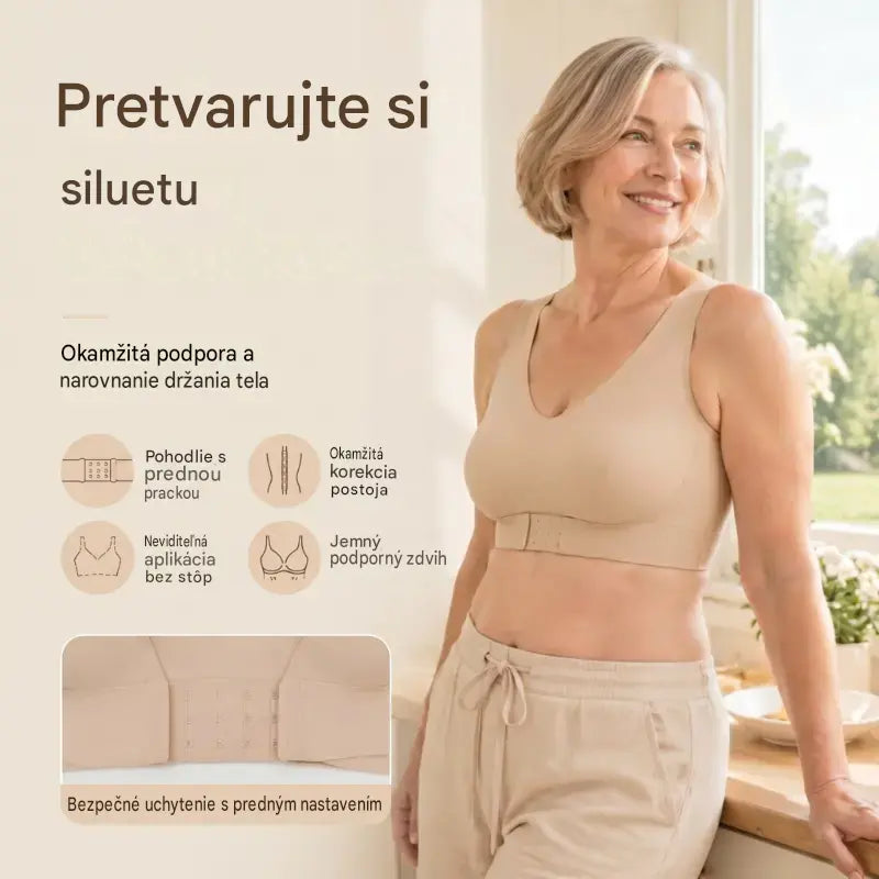 【✨Kúpte 1 a získajte 2 zadarmo --- 3-dielne balenie】Dámska tvarujúca podprsenka, koriguje chrbtovú líniu💋