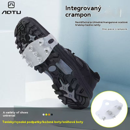 💪【Kúpte 2 a získajte 2 zadarmo】🏃‍♂️⛄ Päťdierkové návleky na topánky, protišmykové, vhodné na turistiku v prírode, ako aj na snehovú turistiku, horolezectvo, lezenie po skalách a zimné ľadové oblasti. (8 položiek)