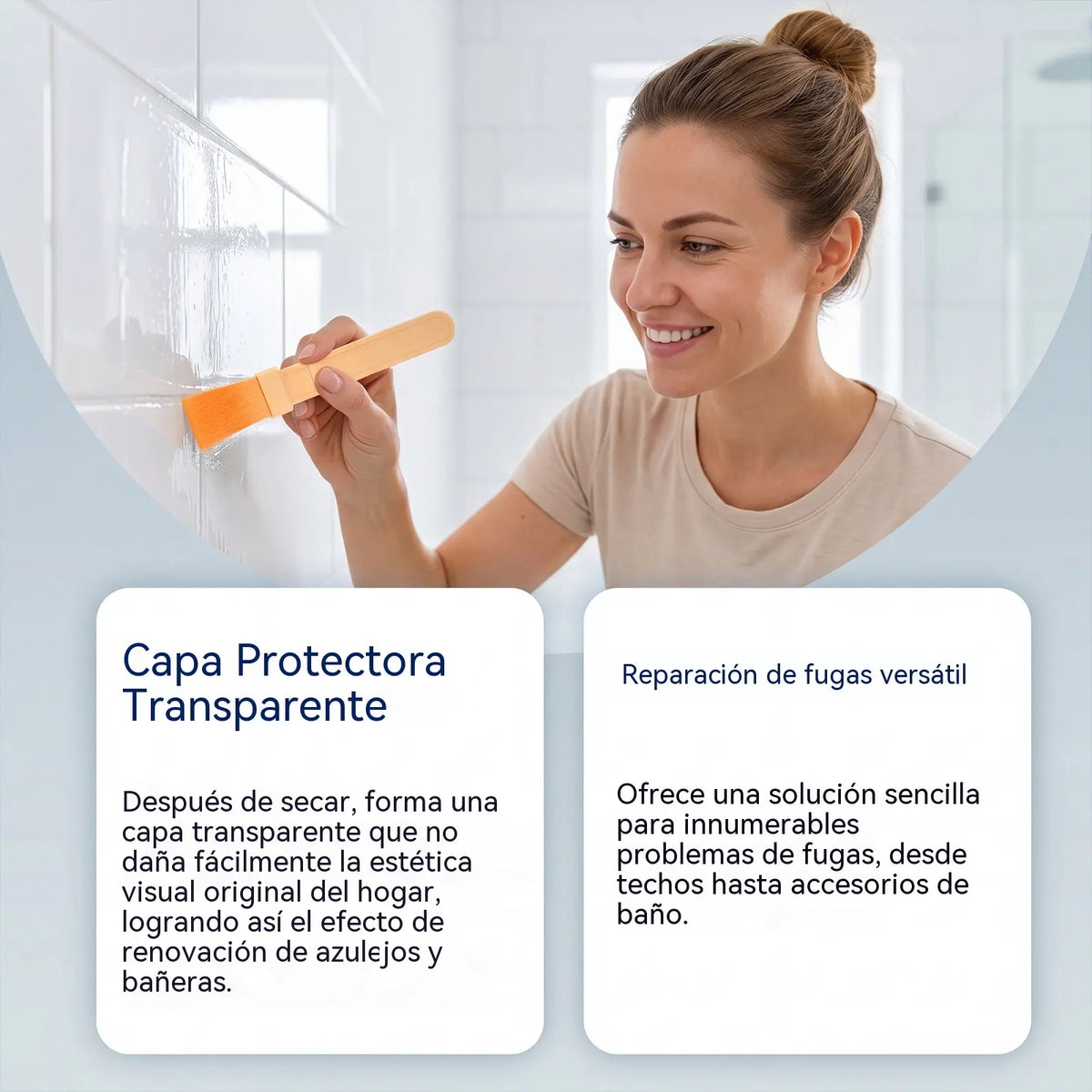 🔥Kit de pintura con base de agua para el acabado de azulejos y bañeras，Cepillo gratuito incluido