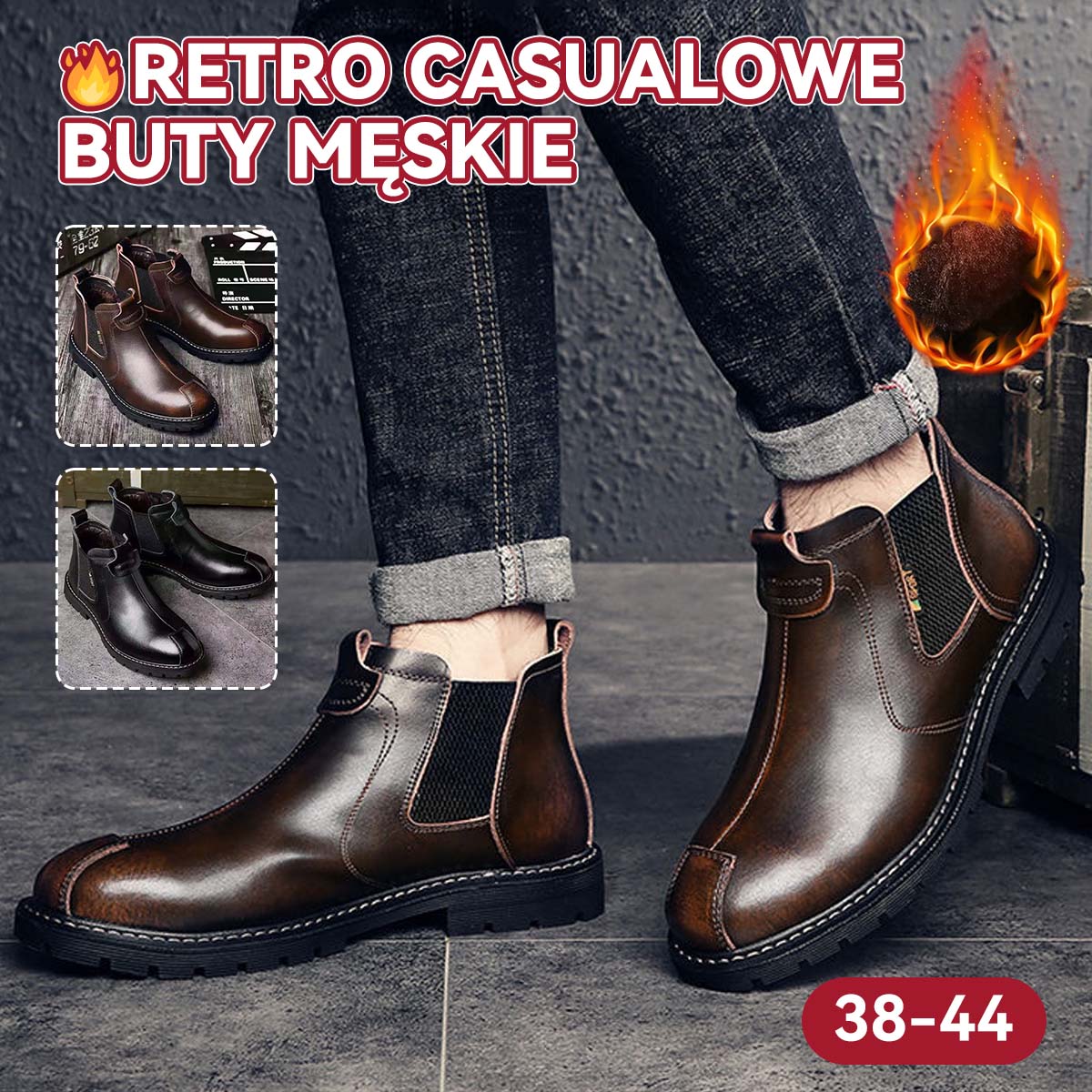 👞🌞【Zimowa Wyprzedaż】【39-44】Eleganckie Męskie Buty Skórzane z Ciepłą Wyściółką - Wygoda, Styl i Ochrona Przed Zimnem na Każdą Okazję!