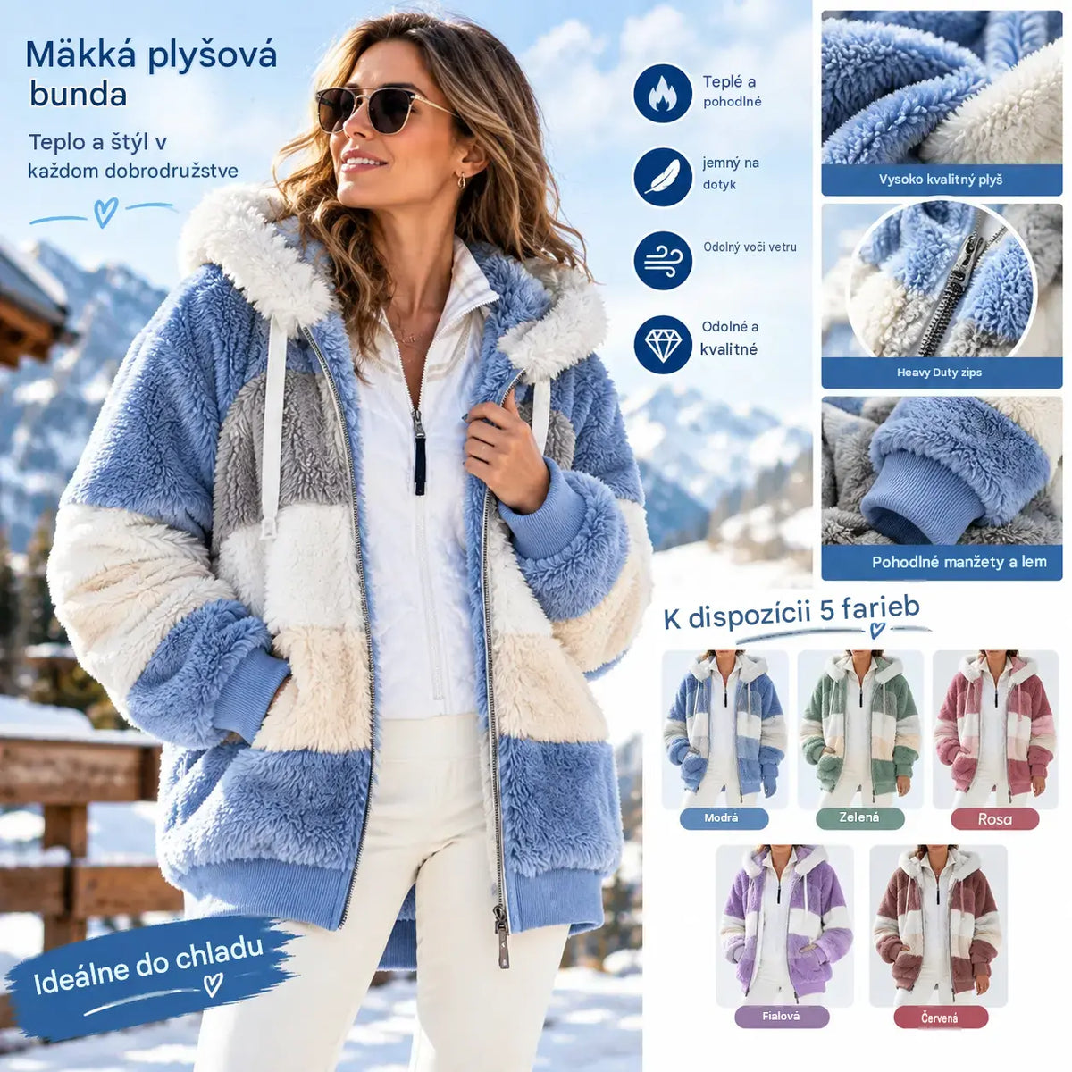 ☃️Limitovaná ponuka, zľava 35%❄️【S-5XL】Nová dámska zimná bunda 2025, hrubá s plyšovými pruhmi