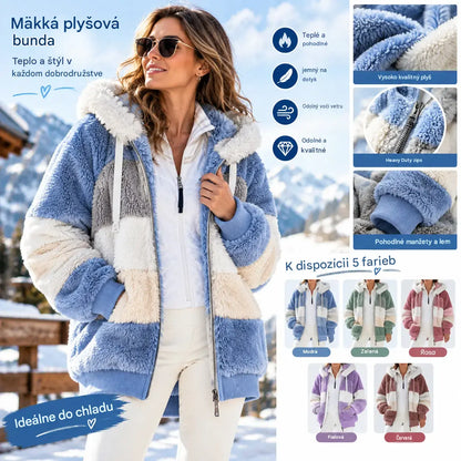 ☃️Limitovaná ponuka, zľava 35%❄️【S-5XL】Nová dámska zimná bunda 2025, hrubá s plyšovými pruhmi