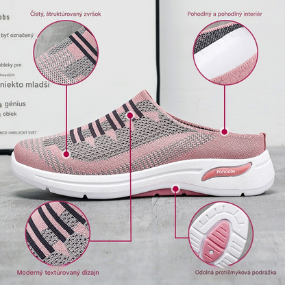 👟【36-41】🔥Pohodlné dámske slip-on topánky - Elastický dizajn bez šnúrok – jednoduché obúvanie a perfektné prispôsobenie chodidlu.