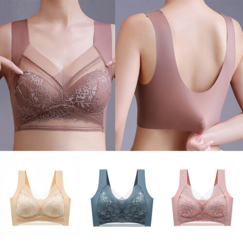 🔥【Гореща разпродажба】Гореща разпродажба👙【40-110 кг】Удобен безшевен дантелен сутиен