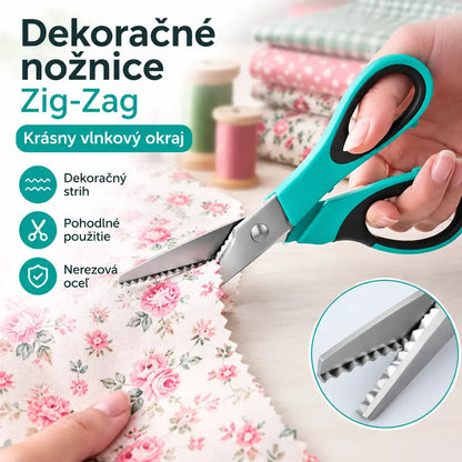 ✂️ Profesionálne zúbkované nožnice - Ostré zúbkované nožnice na látku