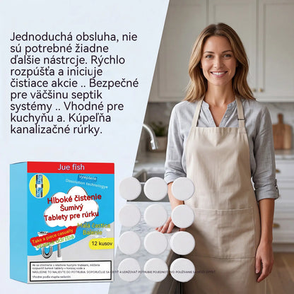 🥳3 balenia 💞 Výkonné šumivé tablety na čistenie potrubia, rýchlo rozpúšťajú mastnotu a upchatia z vlasov, antibakteriálny čistič potrubia a dezodorant pre umývadlo, toaletu a podlahové odtoky.