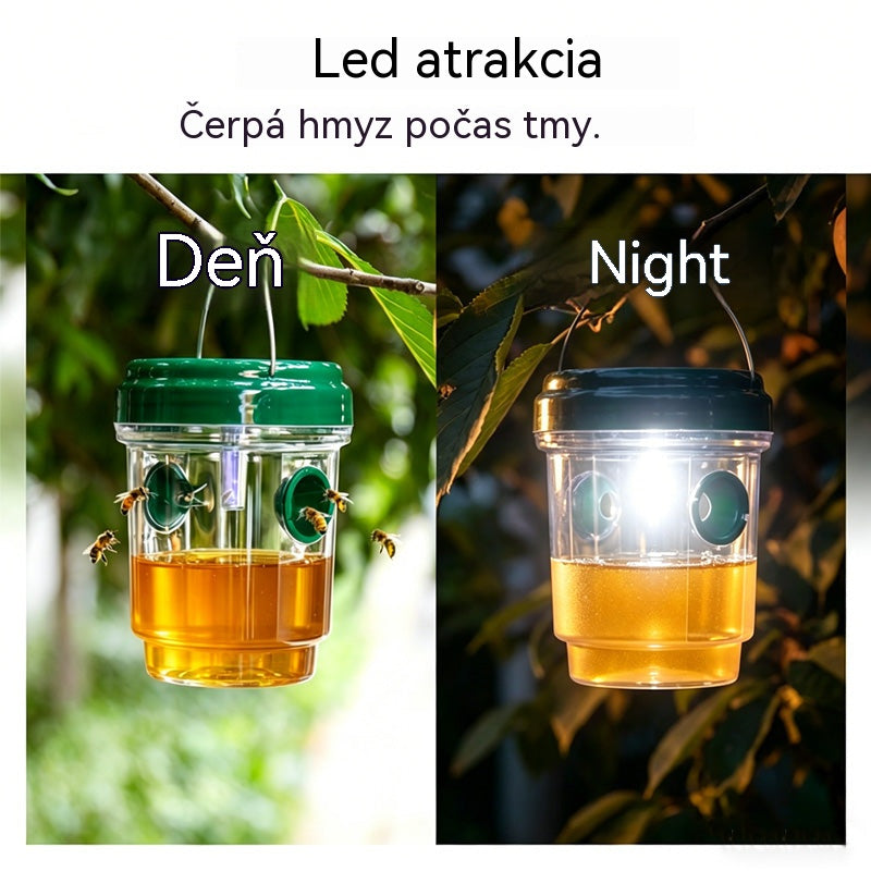 🔥Nová, horúca ponuka❤️‍🔥Solárna závesná pasca na osy - špeciálny dizajn účinne priťahuje osy, muchy a ovocné mušky, znižuje ich výskyt v záhrade.