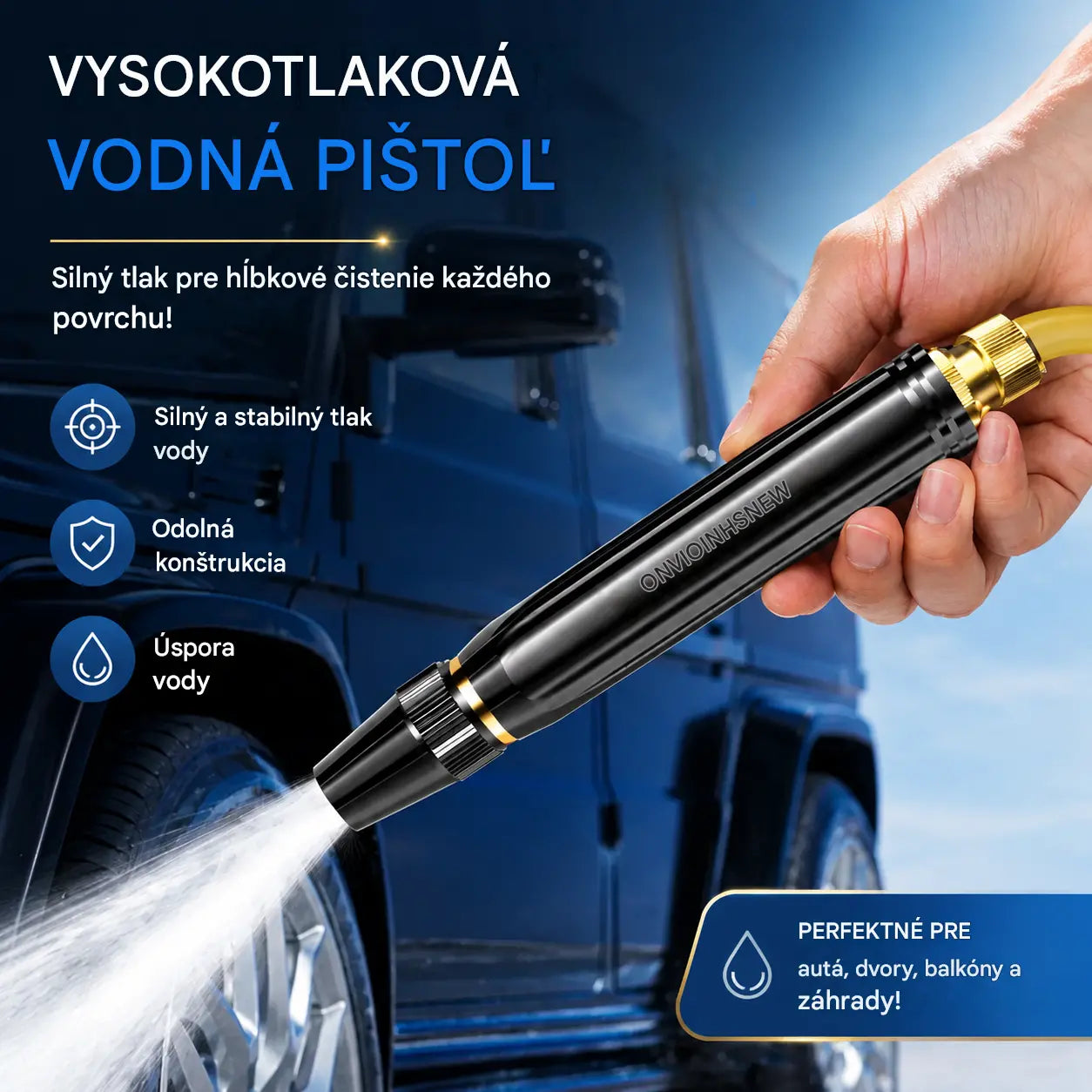 Vysokotlaková striekacia pištoľ na domáce použitie（2 sady）