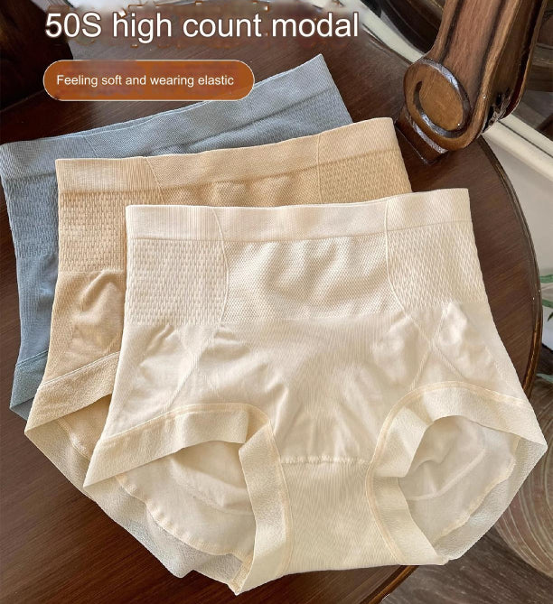 🔥🩲【Gran oferta🔥 7 piezas 】Ropa interior sin costuras para mujer con control de barriga y cintura alta – Hecha de 100% algodón, cómoda, transpirable y con propiedades antibacterianas.