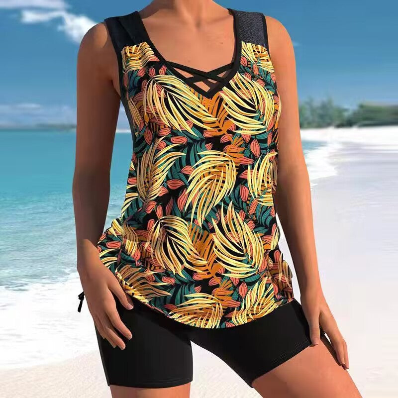 🩱【50% zľava】【S-5XL】🩱Dvojdielne plavky s etnickou potlačou - Voľný vrch zakrýva nedokonalosti a poskytuje maximálne pohodlie pri nosení. 🌊