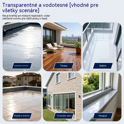 💦🥇Transparentný hydroizolačný náter – vodotesná vrstva bez praskania v daždi aj zime, ideálny na strechy, terasy, okná aj vonkajšie steny