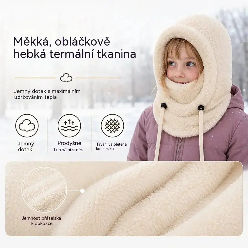 🔥2 položky 🧢🧣Zateplená, vetruodolná čiapka typu kukla pre detskú cyklistiku