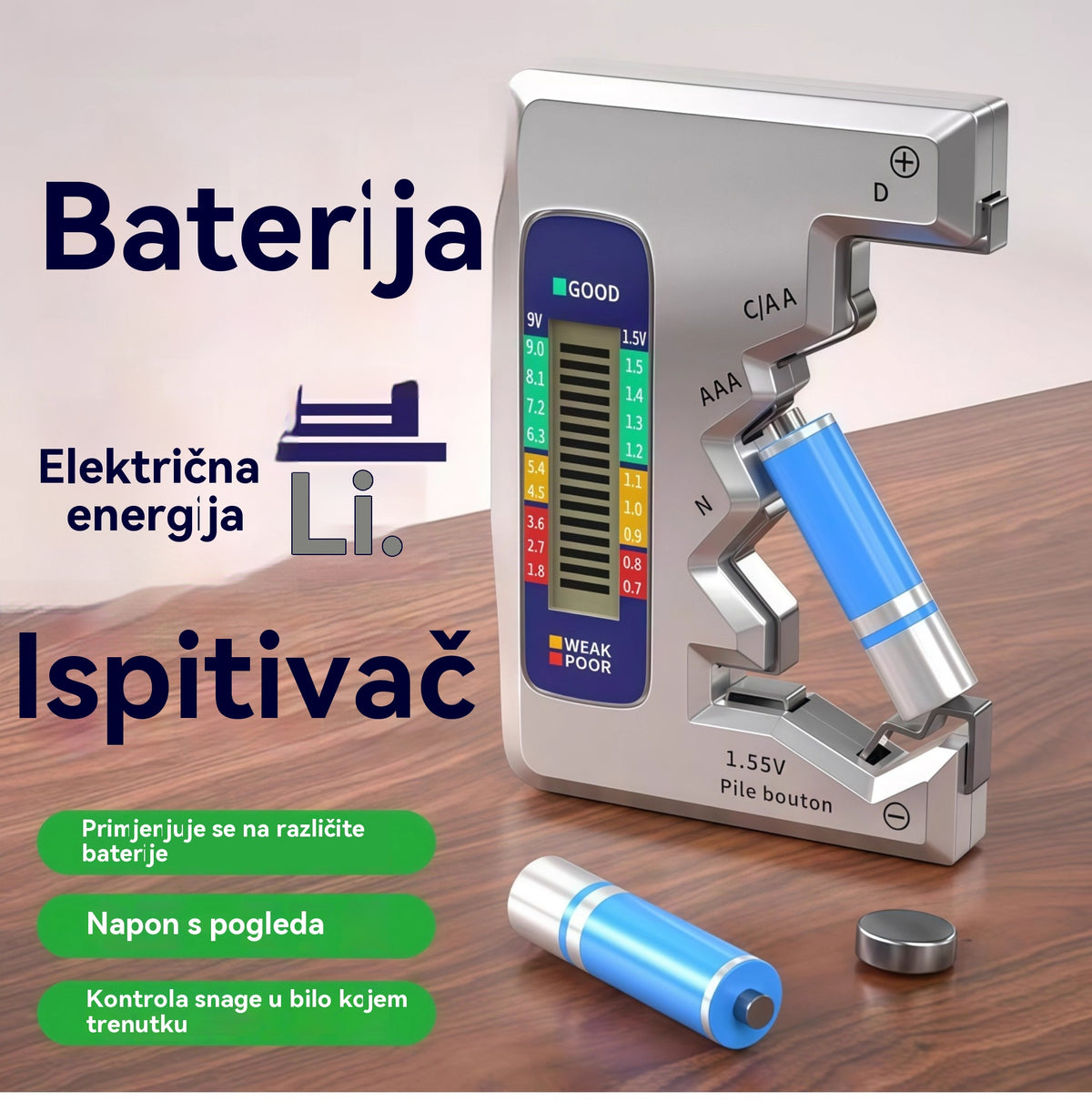 【Kupite 1, dobijte 1 gratis】⚡Testeri baterija olakšavaju vam život