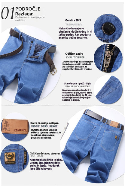 👖👖 【Kupite 1, dobite 1 gratis】Stilne moške kavbojke – Udobne, vsestranske in popolne za vsakodnevno nošenje