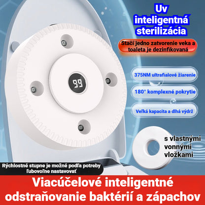 🚽💦Automatické dezinfekčné svetlo na toaletu s vonnými tabletkami - 360° pokrytie zabezpečuje dôkladné čistenie bez mŕtvych zón.