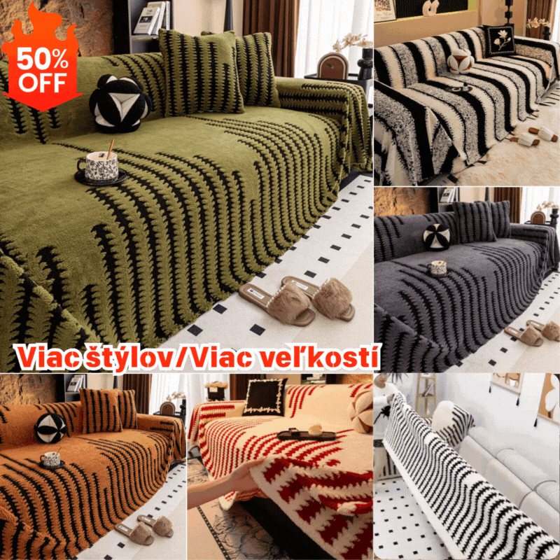 🛋️【50% zľava】🎉 Ultra mäkký, protišmykový plyšový poťah na pohovku – Zvyšuje pohodlie, chráni nábytok a pridáva štýl do vášho interiéru 🍂【180*130 cm】