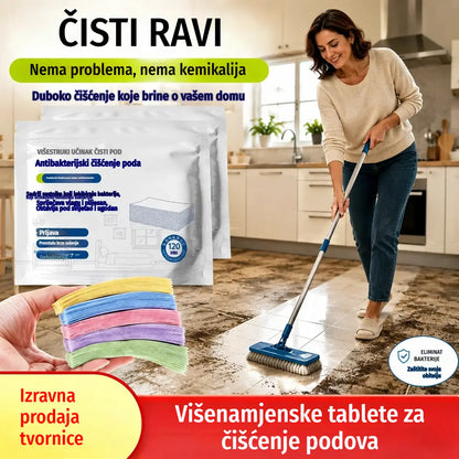 240 višenamjenskih antibakterijskih i dezodorirajućih tableta za čišćenje | Pogodno za parket, laminatne podove, pločice i zidove kampera