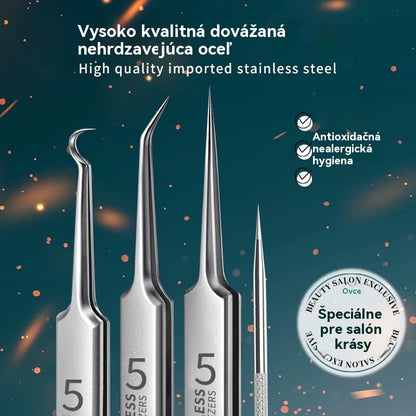 💓【Kúp 1 a získaj 1 zadarmo】Najpredávanejšia💥Sada pinziet na čierne bodky lekárskej kvality - Rôzne hroty pre presné odstránenie akné, milíí a čiernych bodiek. (2 položky)