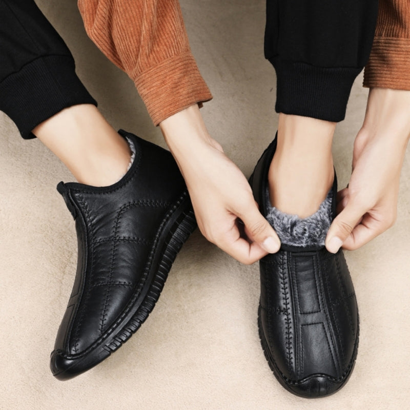 🏃‍♂️👟【Nowość na zimę】【39-46】Męskie buty z ociepleniem, grube i ciepłe, antypoślizgowe, na łatwe zakładanie – Stylowe buty sportowe, komfort i ochrona na każdą pogodę