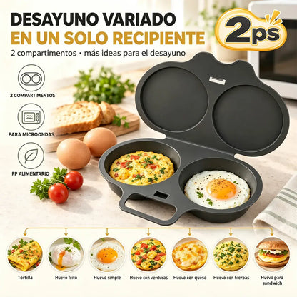 🎁【Kúp 1, získaj 1 zadarmo】💥Mikrovlnný hrniec na vajíčka – dvojitý, nepriľnavý a ľahko sa čistí.🏠【2 položky】