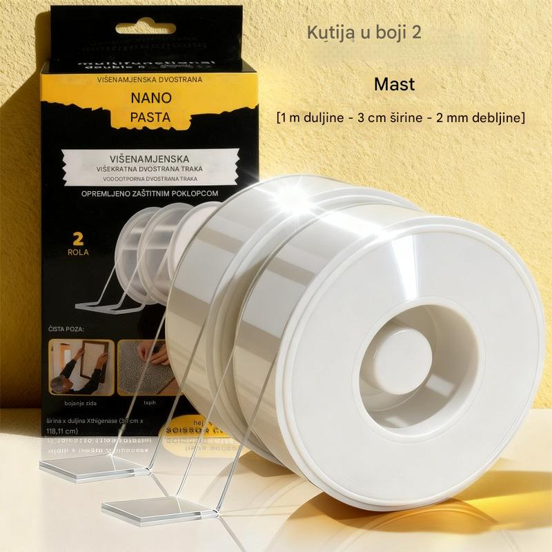 💧【2 volumena】Dvostrana nano-ljepljiva traka, visoke viskoznosti, prozirna akrilna traka, vodootporna, otporna na prašinu