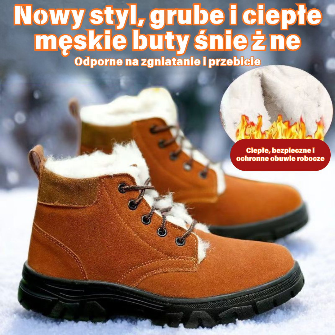 🌞👞【40-45】Męskie zimowe, ciepłe i wygodne buty śnieżne z polarową wyściółką, niezbędny element zimowej garderoby.